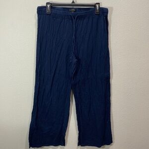 J Crew Drapey crinkle-cotton beach pant in‎ navy J1905